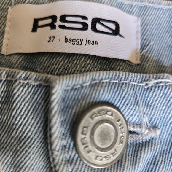 RSQ Women's Light Blue Distressed Baggy Jeans. Size 27 - Picture 2 of 14